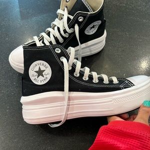 Converse high top platform shoes